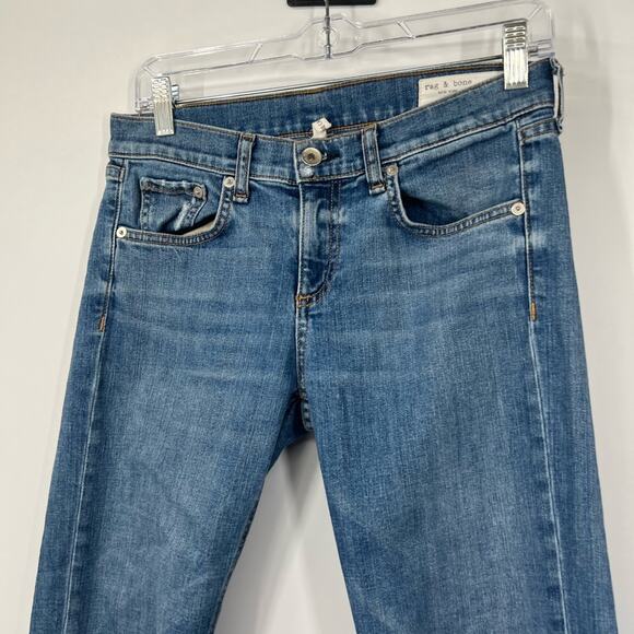 Rag & Bone Dre Capri Low-Rise Slim Boyfriend Jeans in Ambra - Picture 2 of 8